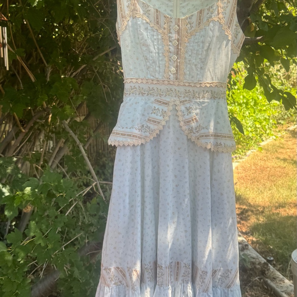 Gunne Sax Lace Midi Dress RARE
